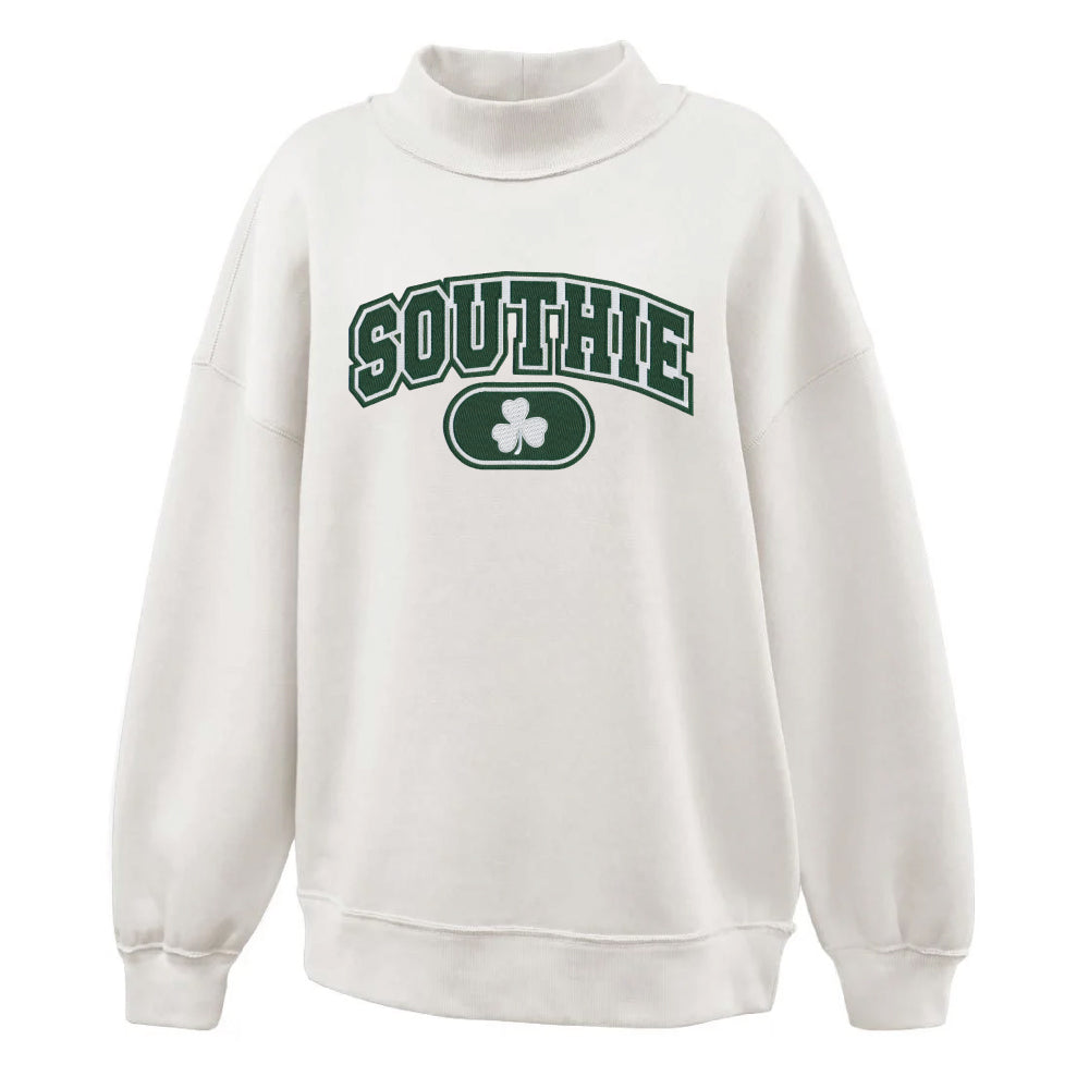 Southie Athletic Tackle Twill Mockneck Hoodie